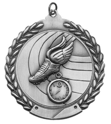 Track Medal – Antique Finish (1.75" - Classic Laurel Design)