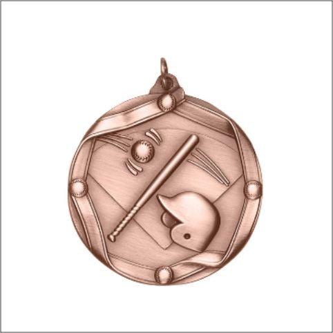Baseball Medal – Antique Finish (2” Premium)
