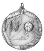 Basketball Medal – Antique Finish (2” Premium)