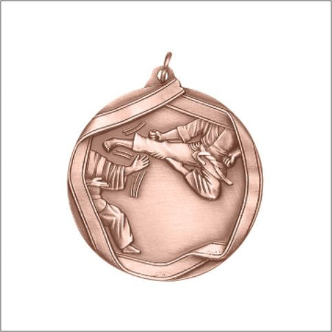 Karate Medal – Antique Finish (2¼” Premium)