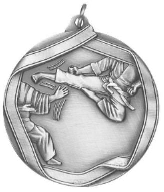 Karate Medal – Antique Finish (2¼” Premium)