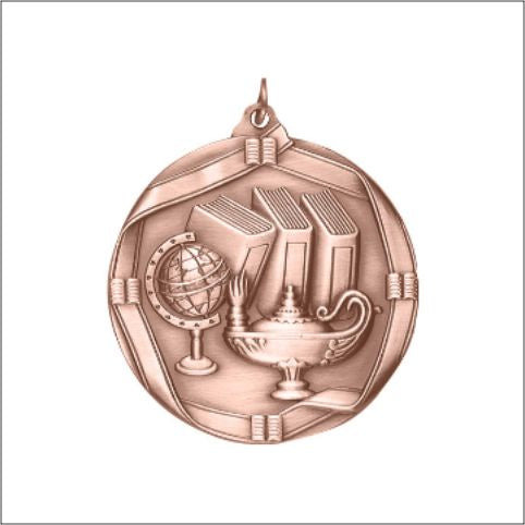 Lamp of Knowledge Medal – Antique Finish (2.25” Premium)