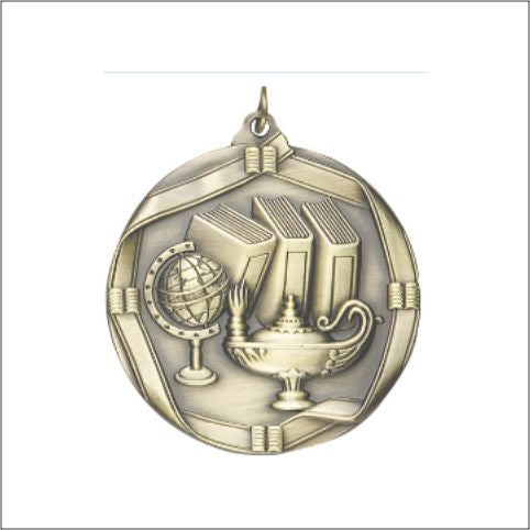 Lamp of Knowledge Medal – Antique Finish (2.25” Premium)