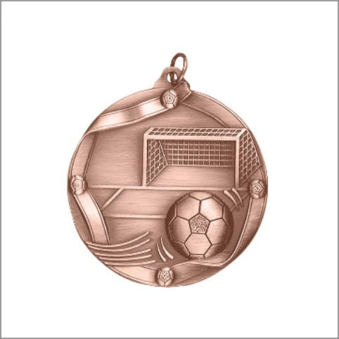 Soccer Medal – Antique Finish (1.75" - Classic Laurel Design)