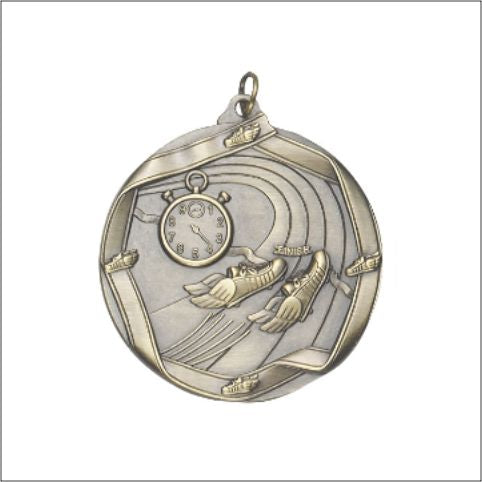 Track & Field Medal – Antique Finish (2¼” Premium)