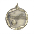 Volleyball Medal – Antique Finish (2¼” Premium)
