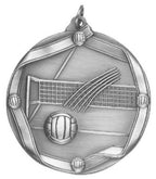 Volleyball Medal – Antique Finish (2¼” Premium)