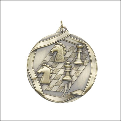 Chess Medal – Antique Finish (2¼” Premium)