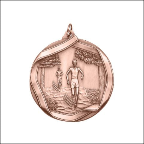 Cross Country Medal – Antique Finish (2¼” Premium)