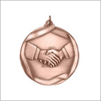 Handshake Medal – Antique Finish (2” Premium)