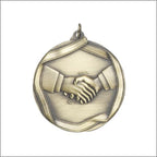 Handshake Medal – Antique Finish (2” Premium)