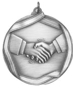 Handshake Medal – Antique Finish (2” Premium)