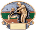 Motion X Oval Baseball Award – Baseball Player Resin Plaque