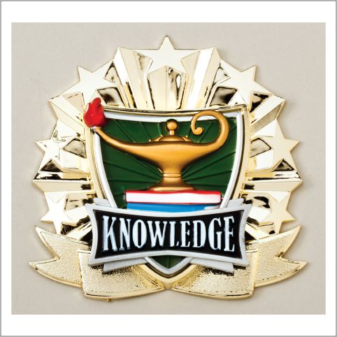 Lamp of Knowledge All-Star Plaque Mount – 4½" Academic Award Plaque Topper