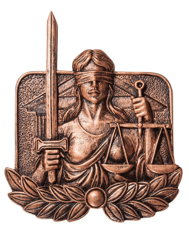 Lady Justice Plaque Mount – Cast Metal Legal Award Accent