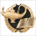 Resin Lamp of Knowledge Plaque Mount Award – 3¼"