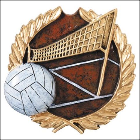 Resin Volleyball Plaque Mount – 3¼" Award Plaque Topper