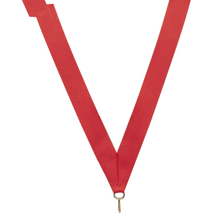 Red Neck Ribbon with Clip – 7/8" × 32"