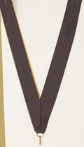 Black Neck Ribbon with Clip – 7/8" × 32"