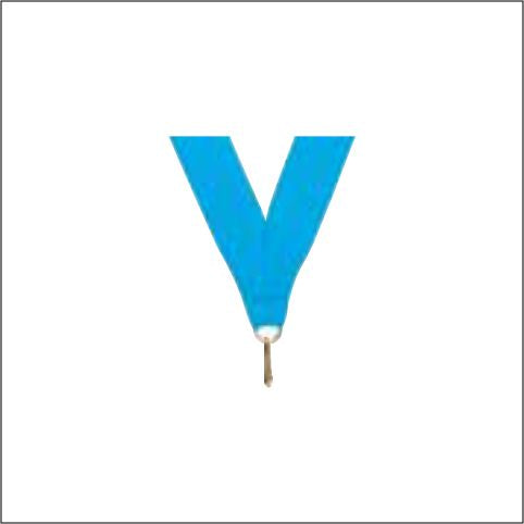 Light Blue Neck Ribbon with Clip – 7/8" × 32"