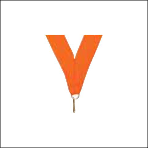 Orange Neck Ribbon with Clip – 7/8" × 32"