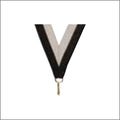 Black/Gray Neck Ribbon with Clip – 7/8" × 32"
