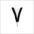Black/White Neck Ribbon with Clip – 7/8" × 32"