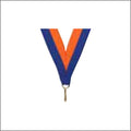 Blue/Orange Neck Ribbon with Clip – 7/8" × 32"