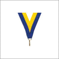 Blue/Yellow Neck Ribbon with Clip – 7/8" × 32"