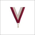 Maroon/Gray Neck Ribbon with Clip – 7/8" × 32"