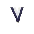 Navy/White Neck Ribbon with Clip – 7/8" × 32"