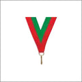 Red/Green Neck Ribbon with Clip – 7/8" × 32"