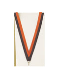 Black/Orange Neck Ribbon with Clip – 7/8" × 32"