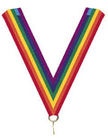 Rainbow Neck Ribbon with Clip – 7/8" × 32"