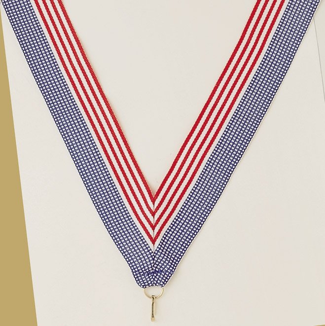 USA Flag Neck Ribbon with Clip – 1½" × 32"