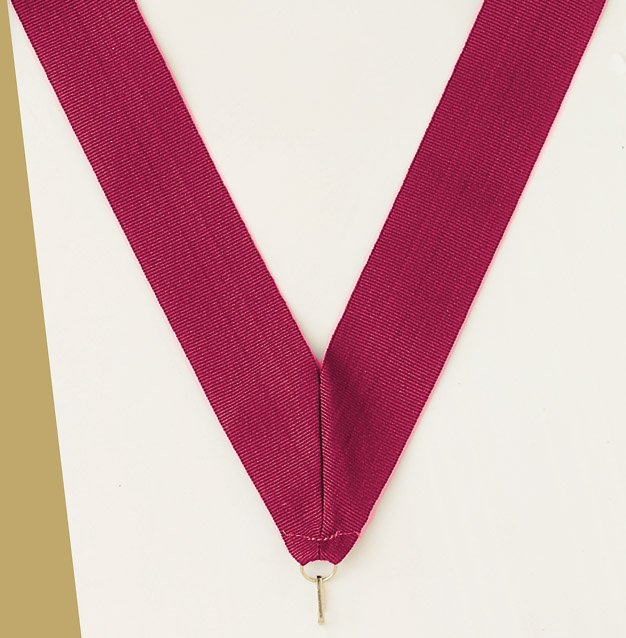Maroon Neck Ribbon with Clip – 1½" × 32"
