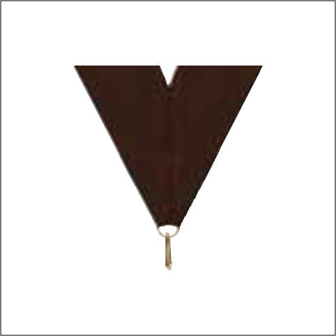 Brown Neck Ribbon with Clip – 1½" × 32"