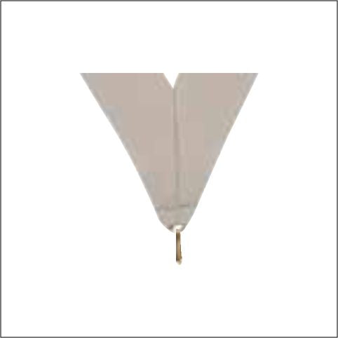 Gray Neck Ribbon with Clip – 1½" × 32"