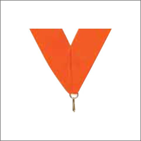 Orange Neck Ribbon with Clip – 1½" × 32"