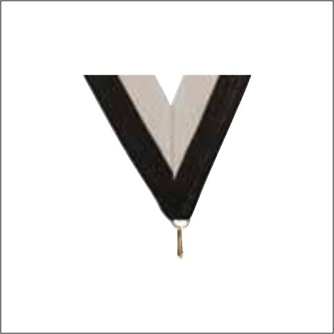 Black / Gray Neck Ribbon with Clip – 1½" × 32"