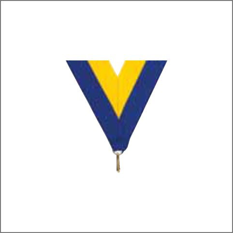 Blue / Yellow Neck Ribbon with Clip – 1½" × 32"