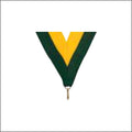 Hunter Green / Gold Neck Ribbon with Clip – 1½" × 32"