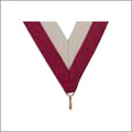 Maroon / Gray Neck Ribbon with Clip – 1½" × 32"