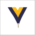 Navy / Gold Neck Ribbon with Clip – 1½" × 32"