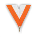 Orange / White Neck Ribbon with Clip – 1½" × 32"