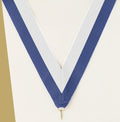 Blue / White Neck Ribbon with Clip – 1½" × 32"