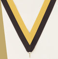 Black / Gold Neck Ribbon with Clip – 1½" × 32"