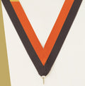 Black / Orange Neck Ribbon with Clip – 1½" × 32"