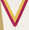 Maroon / Gold Neck Ribbon with Clip – 1½" × 32"