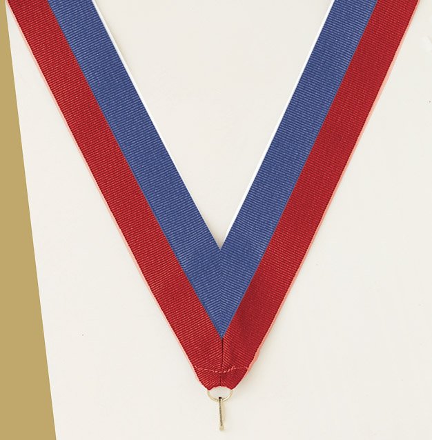 Red / Blue Neck Ribbon with Clip – 1½" × 32"